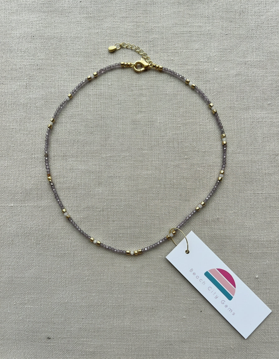 Amethyst & Moonstone necklace 