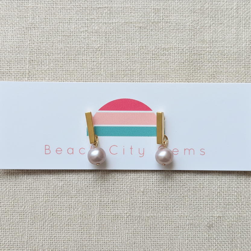 Lavender Tide Bar Earrings