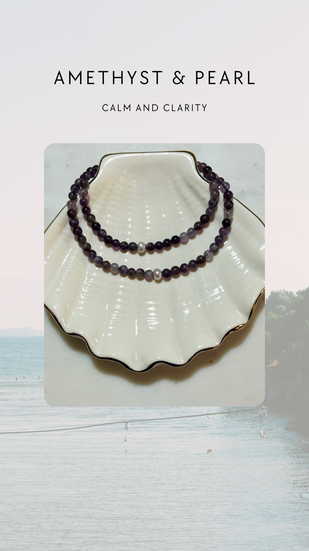 Amethyst Bracelet with Freshwater Pearl Accent