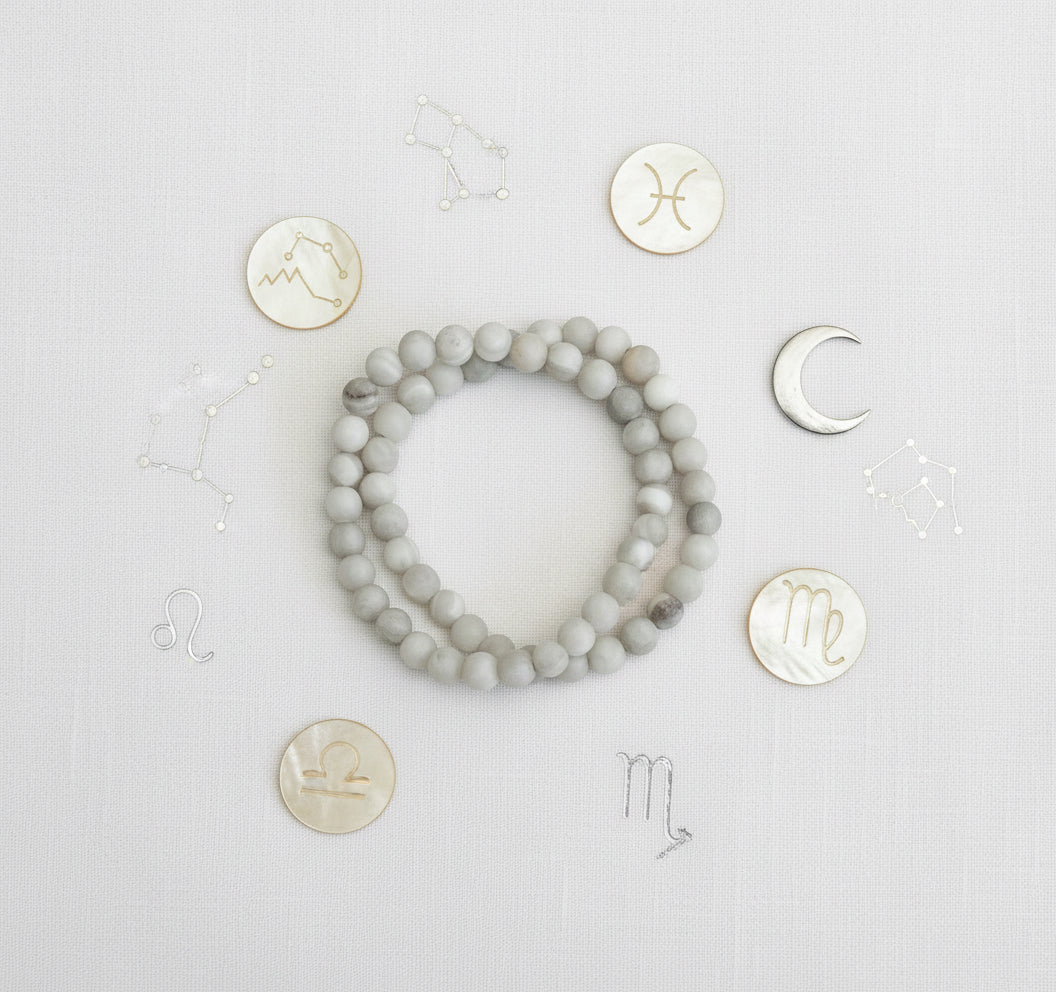 White Lace Agate Bracelet