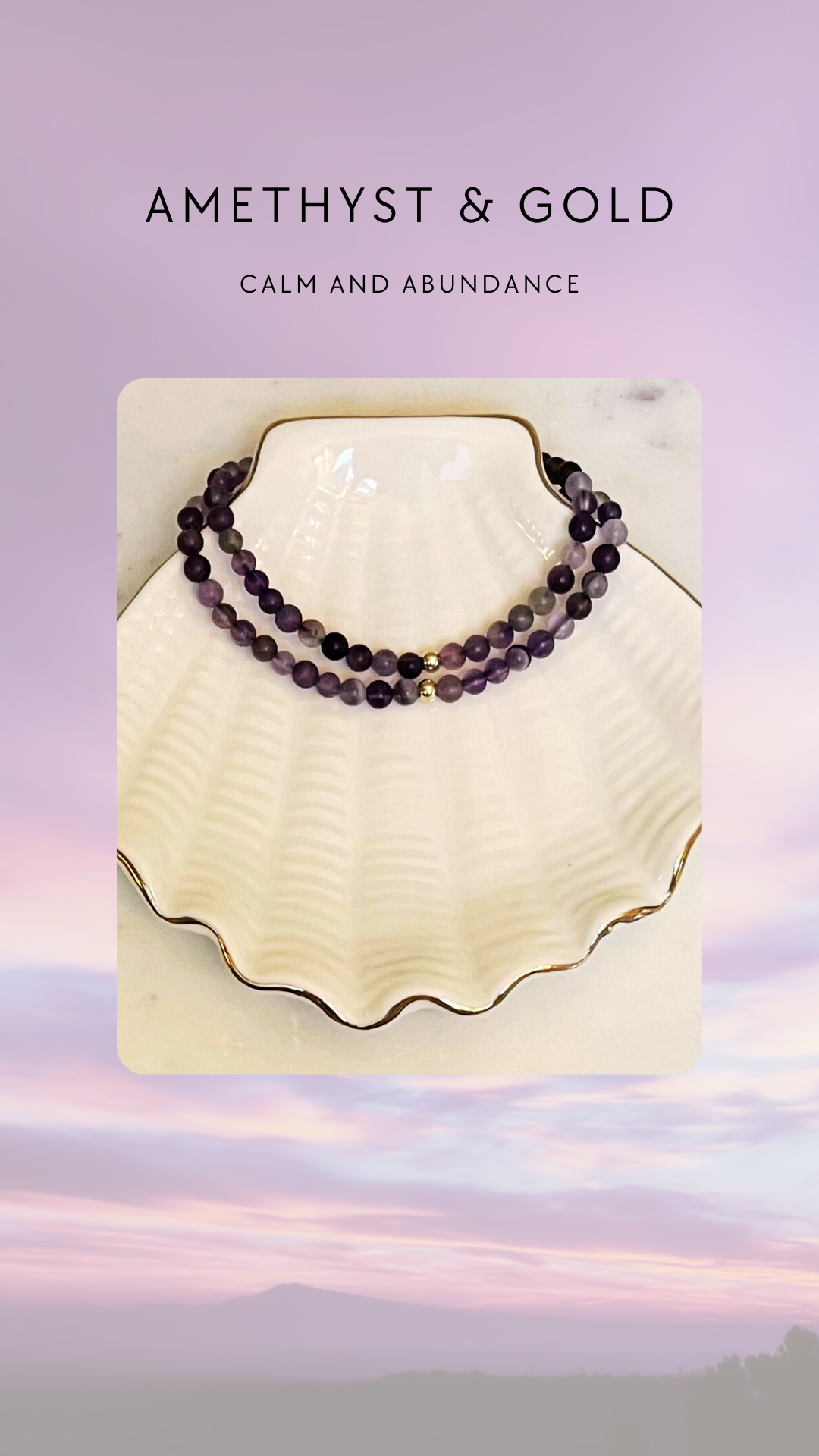 Amethyst Bracelet with 14k Gold Accent