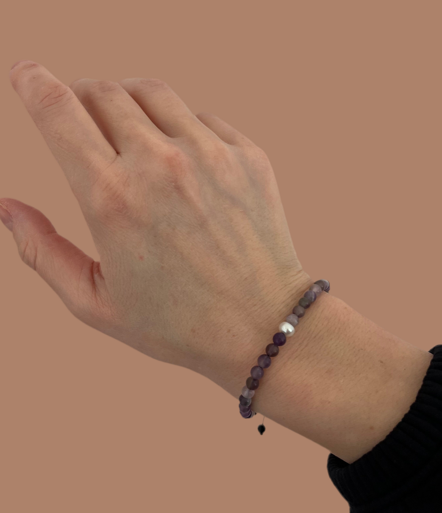 Amethyst Bracelet with Freshwater Pearl Accent