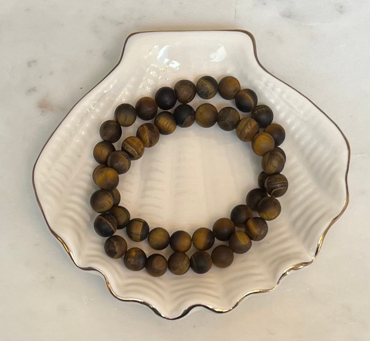 Matte Tigers Eye 8mm Bead Bracelet