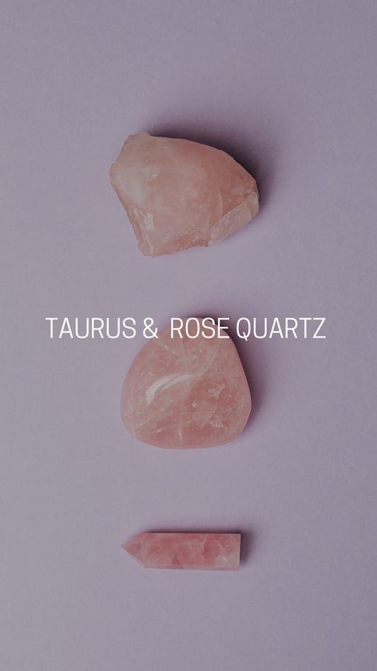 Taurus  - Natural Rose Quartz Bracelet