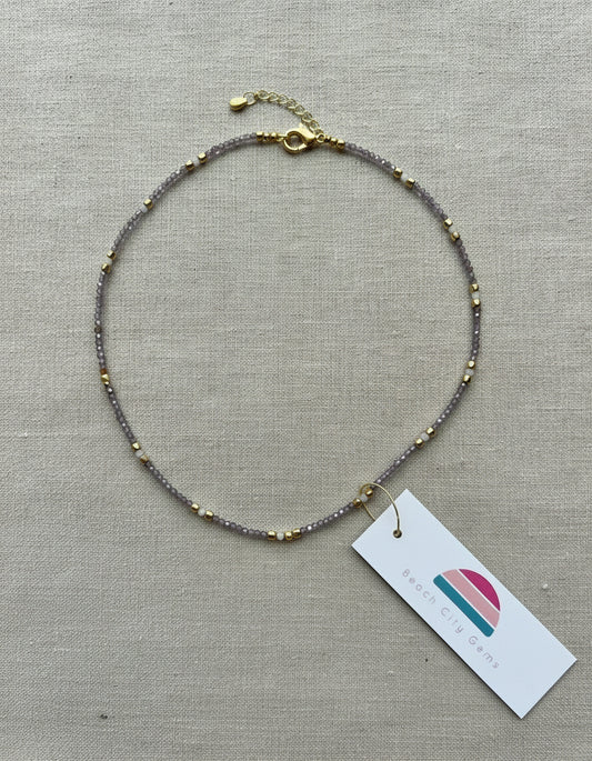 Amethyst & Moonstone necklace ￼