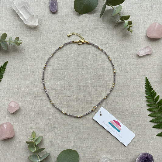 Amethyst & Moonstone necklace ￼