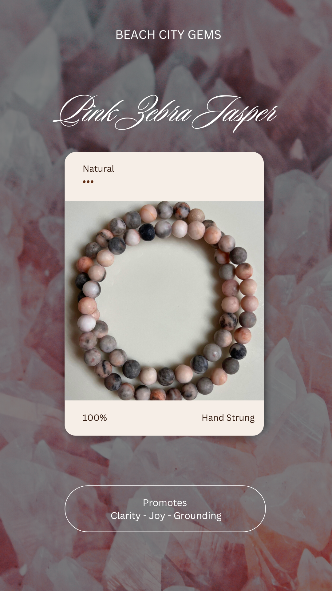 Pink Zebra Jasper Bracelet