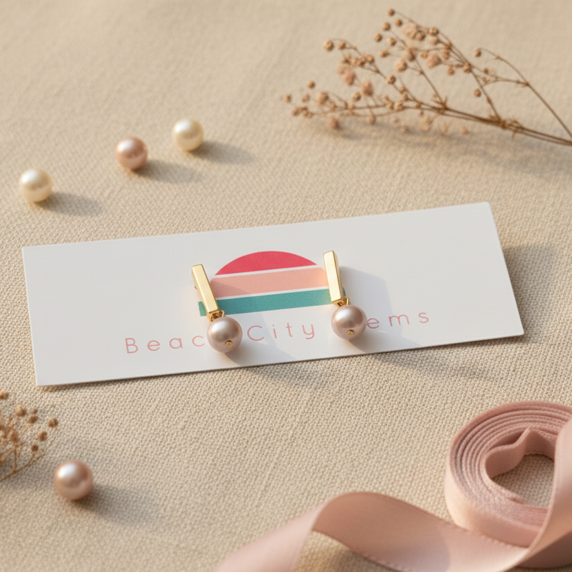 Lavender Tide Bar Earrings