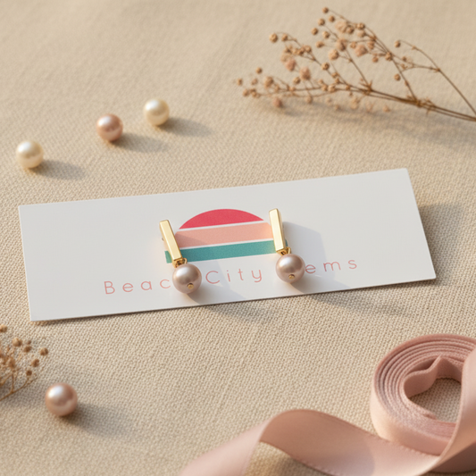 Lavender Tide Bar Earrings