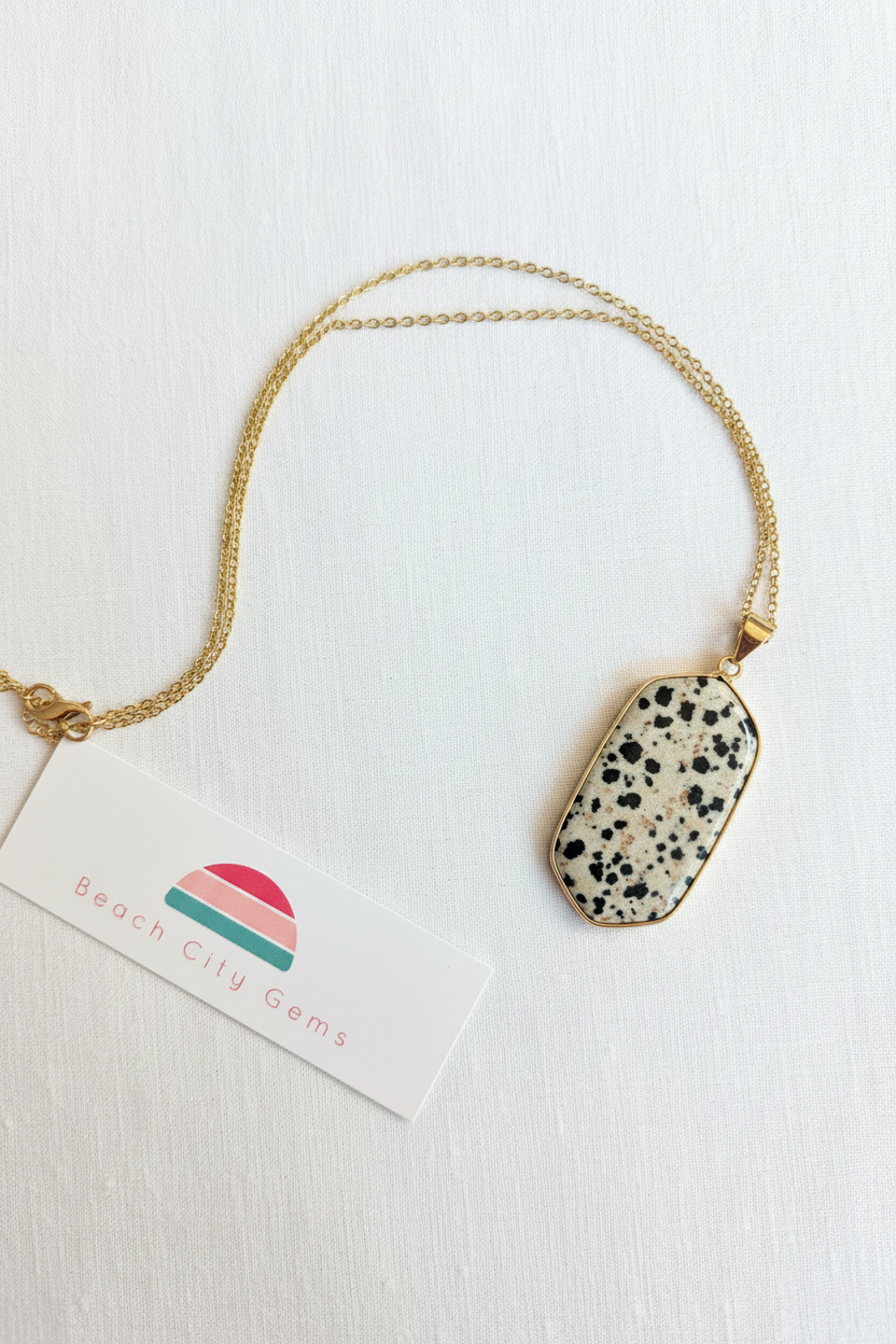 Dalmatian Jasper Pendant