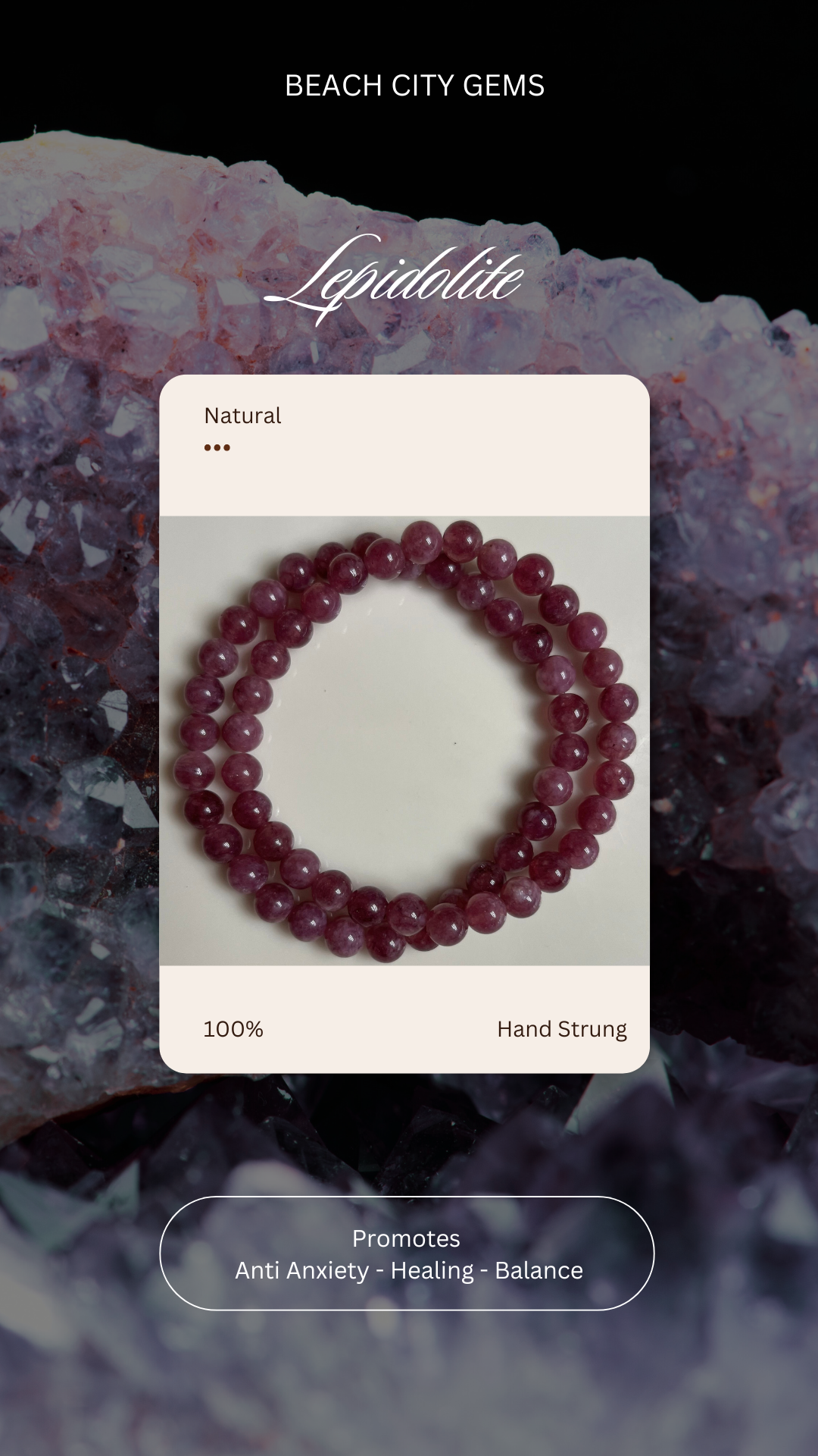 Sagittarius - Lepidolite Bracelet