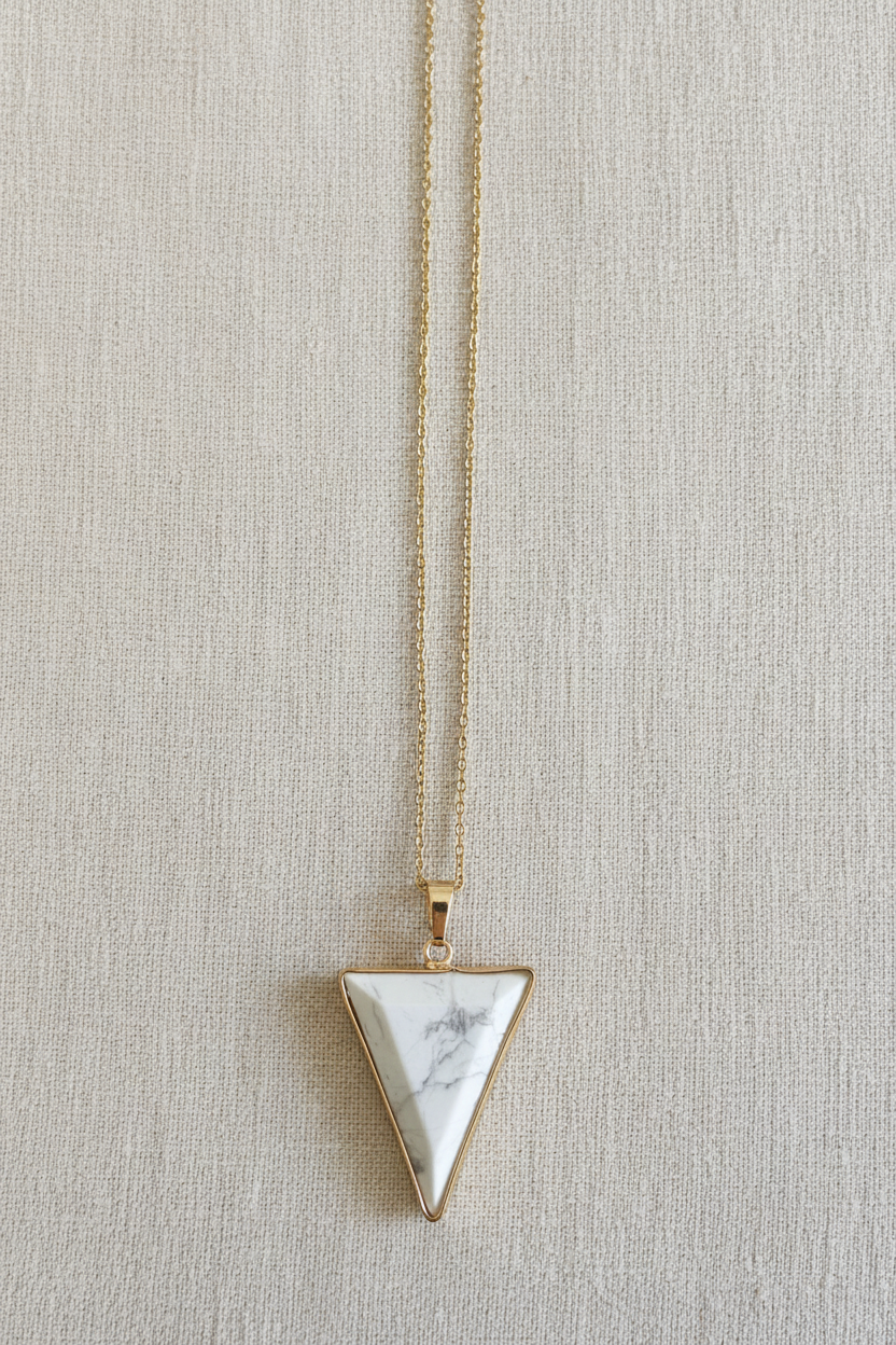 White Howlite Drop