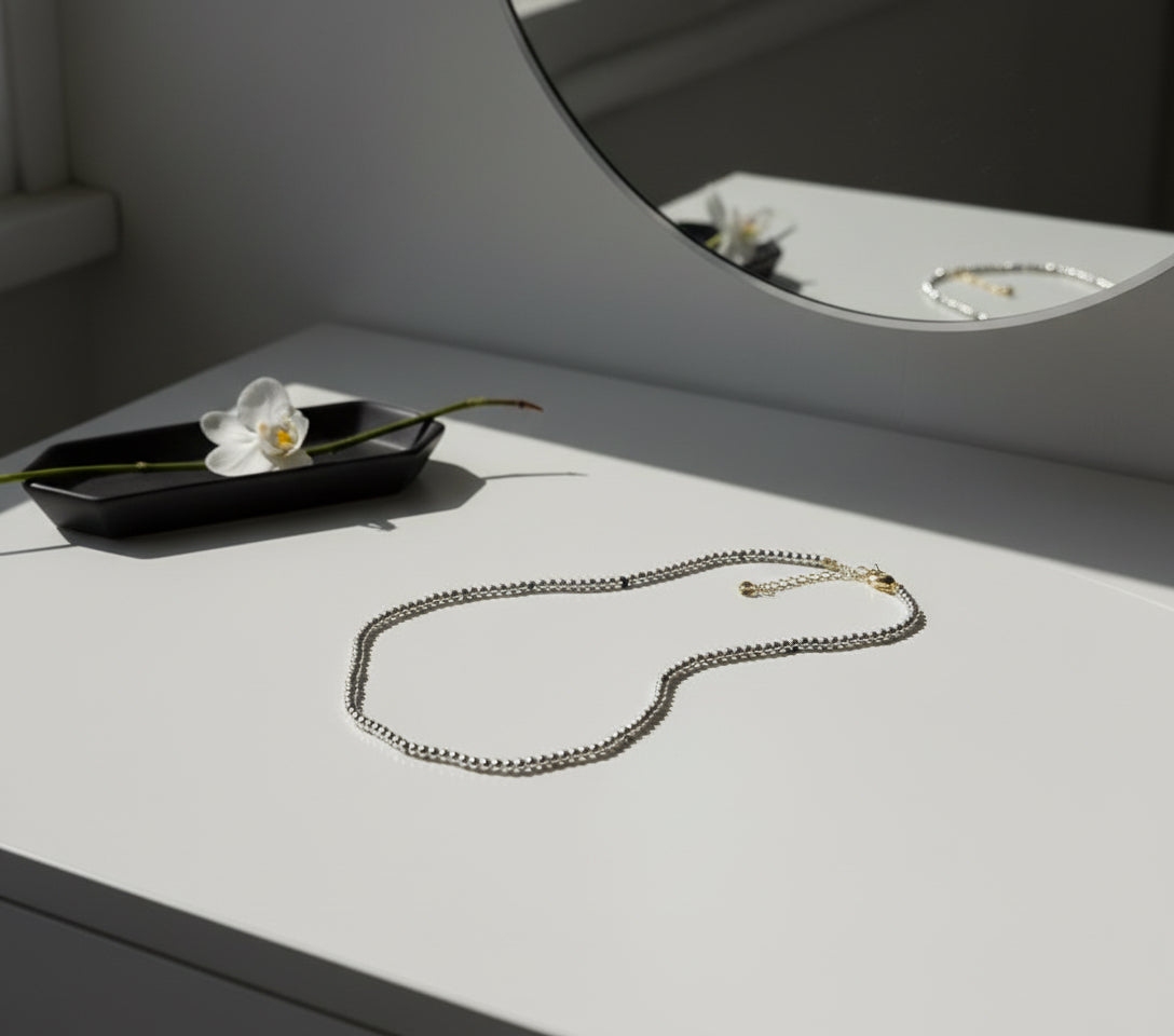 Sapphire and gold choker necklace