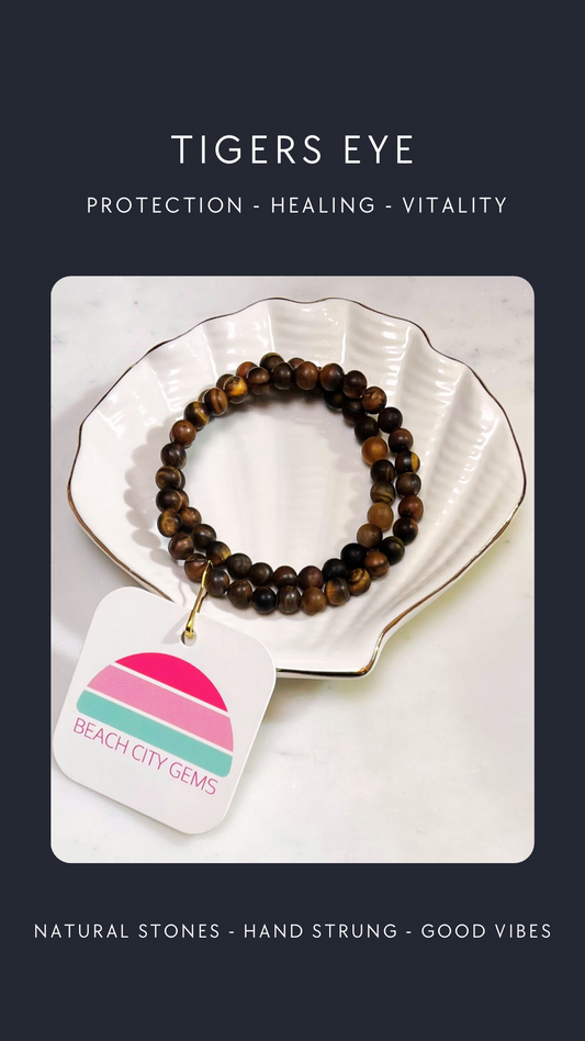 Matte Tigers Eye Bracelet