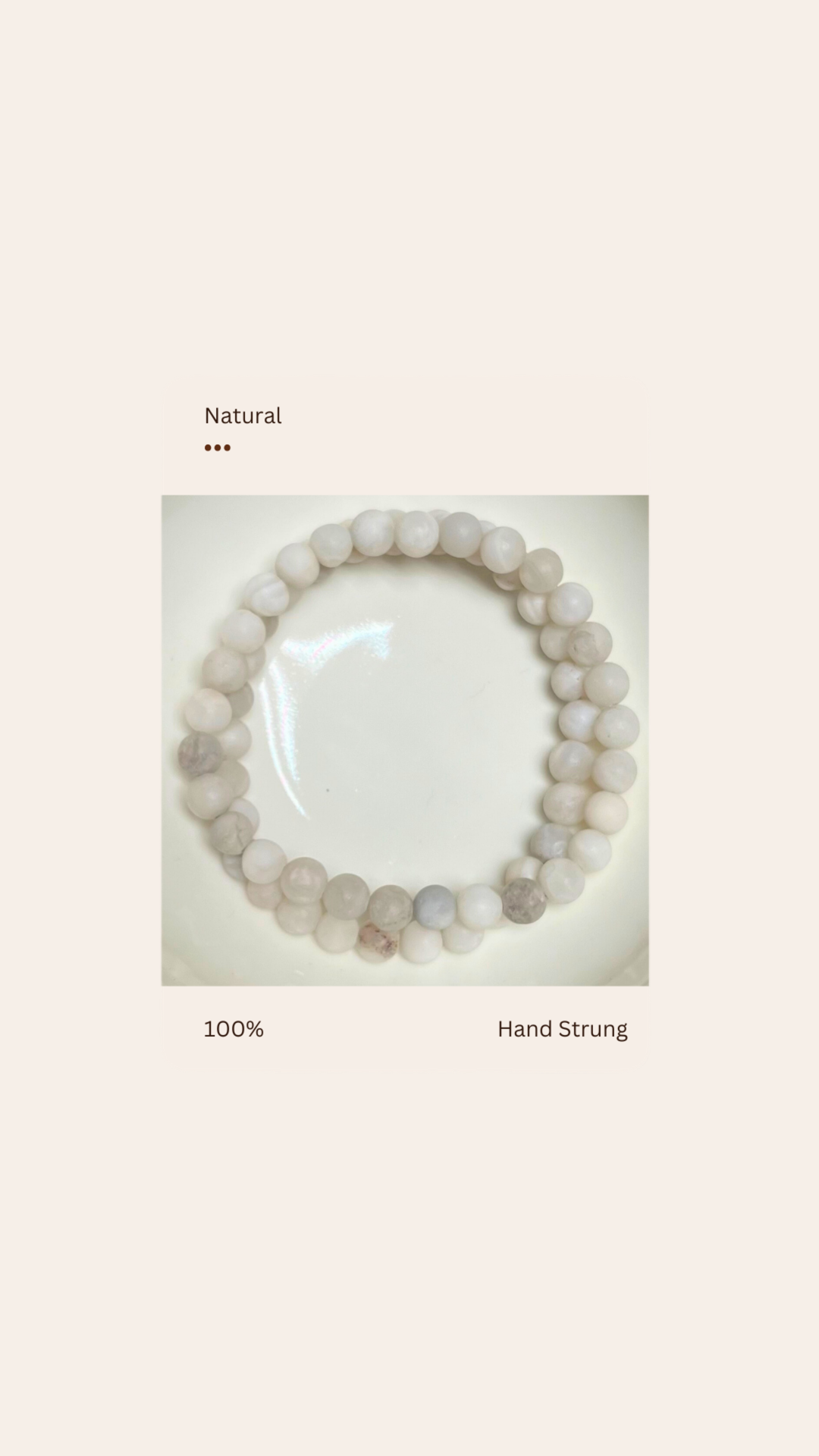 White Lace Agate Bracelet