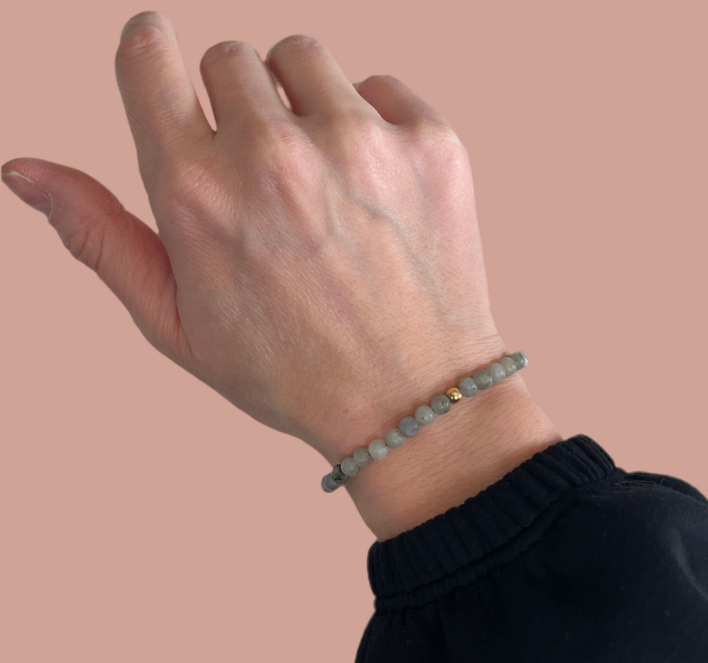 Labradorite Bracelet with 14K Gold Accent