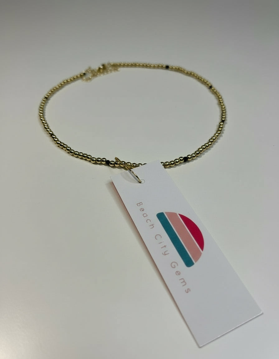 Sapphire and gold choker necklace