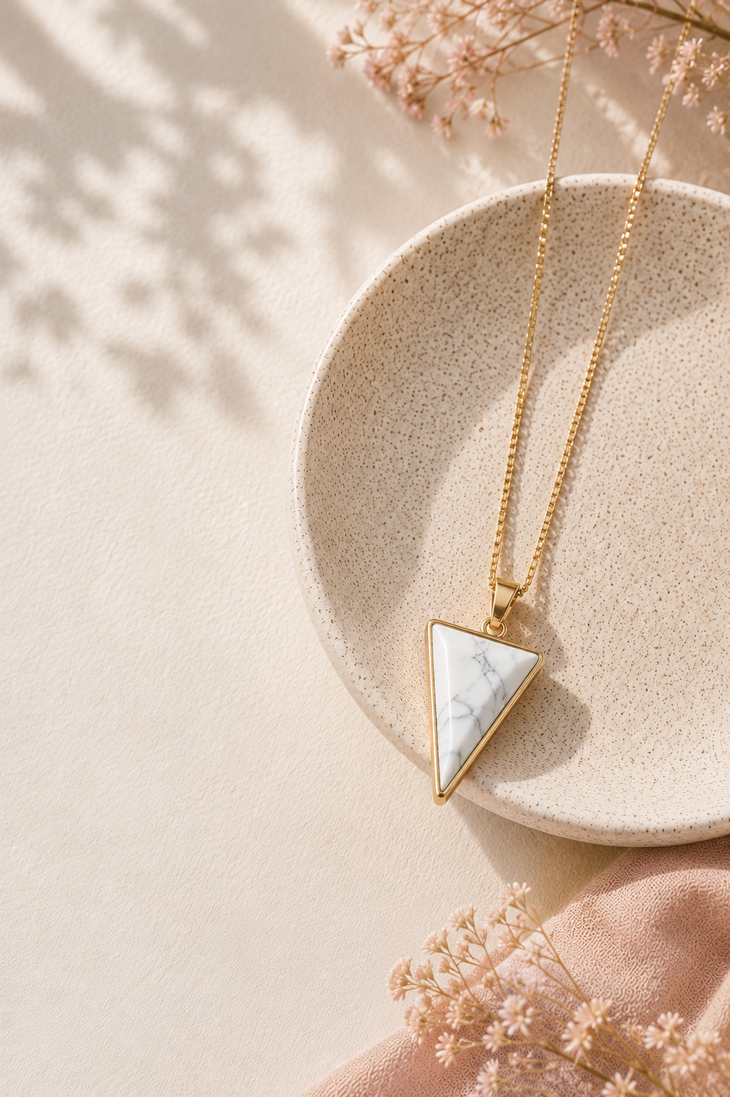White Howlite Drop