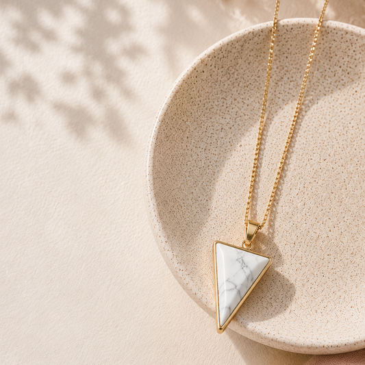 White Howlite Drop